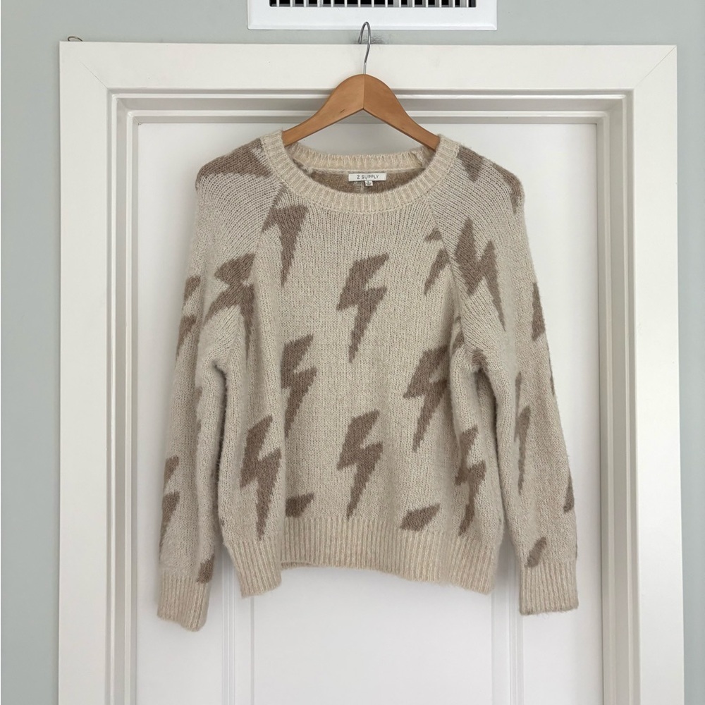 Z Supply Lizzy Marled Bolt Oversized Sweater Size S